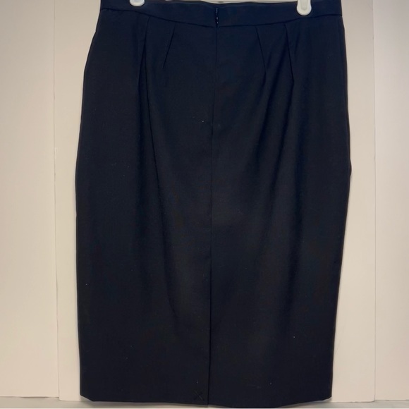 Black Wool Pencil Skirt Work Suit Separates Size 4 - Picture 7 of 10
